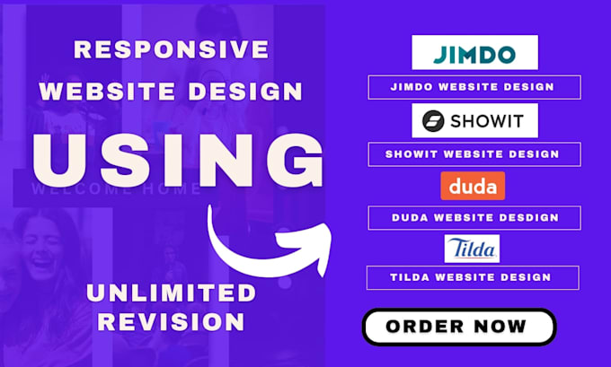jimdo website showit website duda website tilda website wordpress website