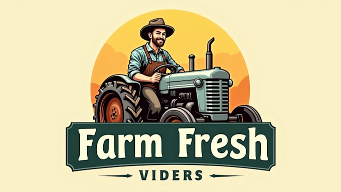 design amazing farmer tractor logo within two days