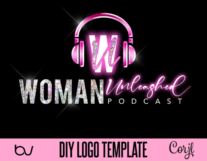 modern podcast logo design