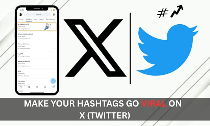 trend your hashtags on x twitter organically