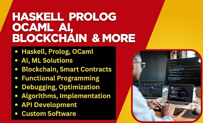 develop smart contracts, nfts, defi apps, web3 solutions, haskell, prolog, ocaml