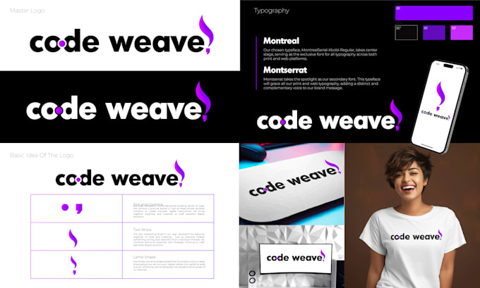 design a minimalist logo with a complete brand style guide and branding kit