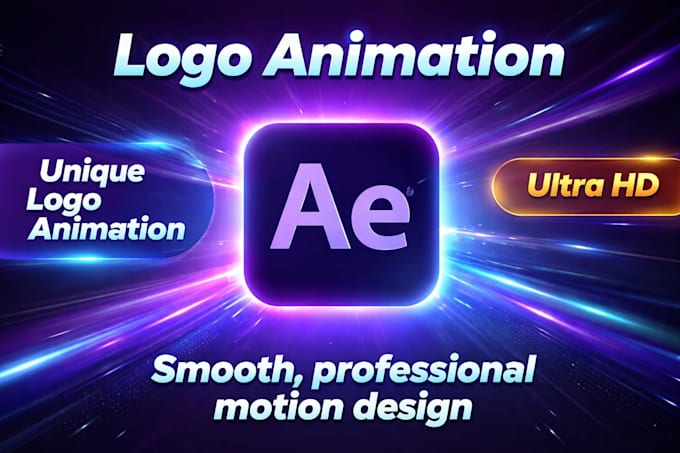do a clean 2d minimal logo animation or youtube intro