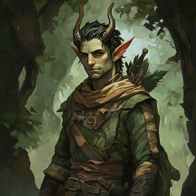 Diseñar un personaje de fantasía realista para dnd y su concepto