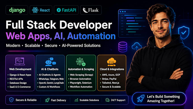 be expert full stack django ai custom agentic rag app developer