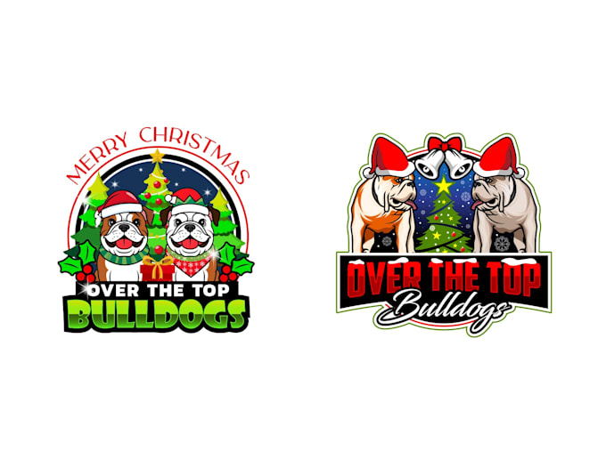 design unique christmas dog logo
