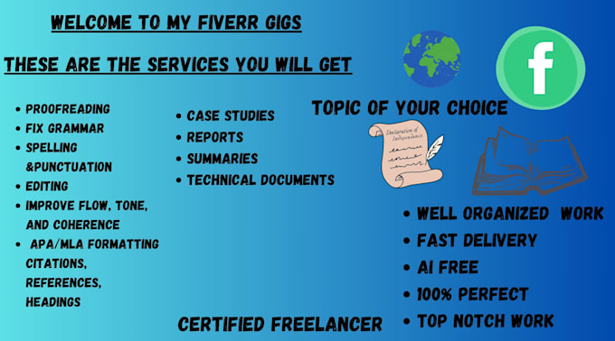 proofread and edit, reports, and  educational summaries within 24 hours