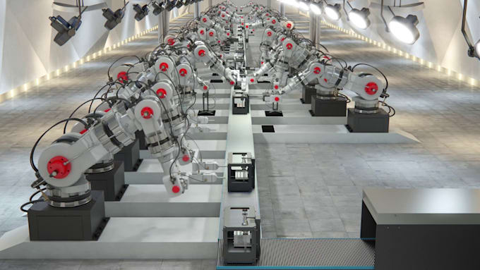 Industrial animation technical construction video safety 3d robot cad ...