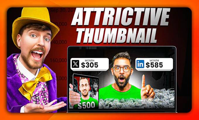 design attrictive eye catchy youtube thumbnail within 2hrs