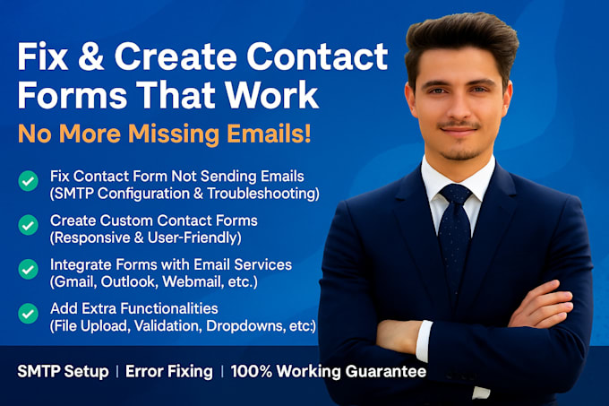 fix wordpress contact form not sending emails and setup SMTP correctly