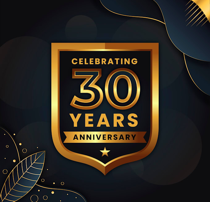 impressive unique and modern anniversary logo design