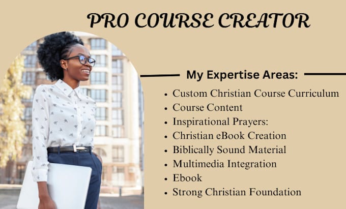 Create christian online course content, course curriculum, prayers ...