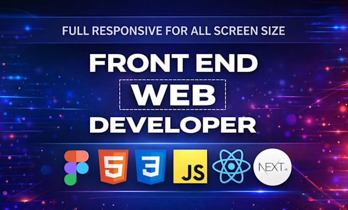 be your front end web developer in react js and next js