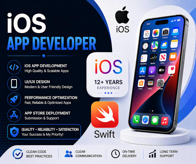develop or fix your ios app using swift