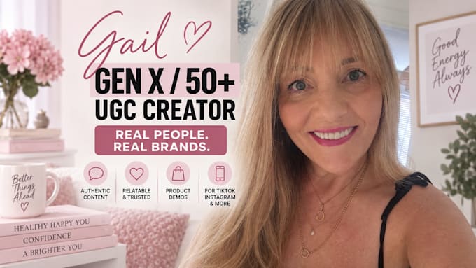 create gen x and 50 plus ugc videos for your brand