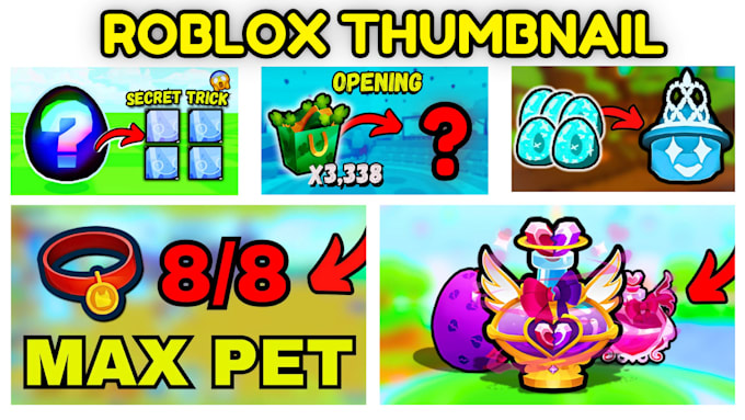 design high quality roblox thumbnails