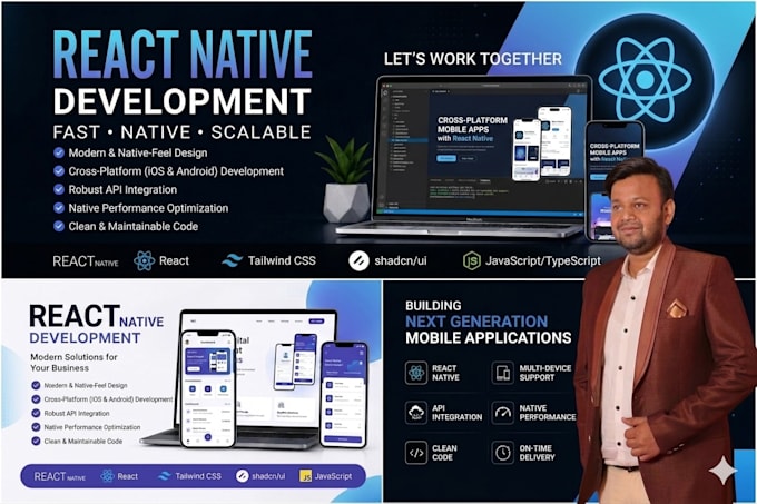 develop a high performance react native app android and ios