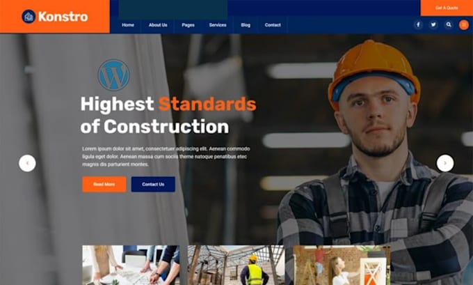 design construction website wordpress plumbing remodeling handyman website