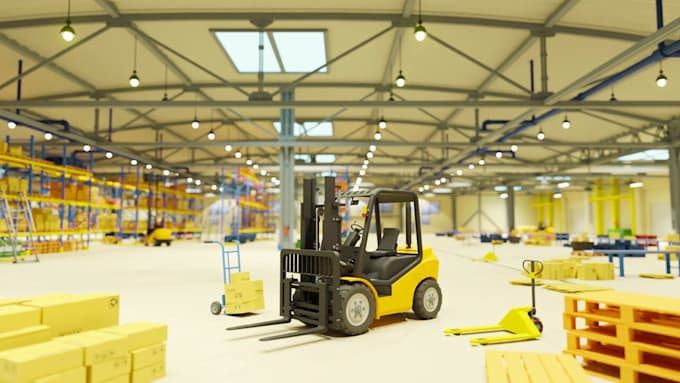 do 3d warehouse design,3d storage room, 3d facility,  factory, 3d retail store