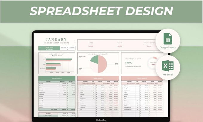 create automate excel google spreadsheet budget finance crm tracker dashboard