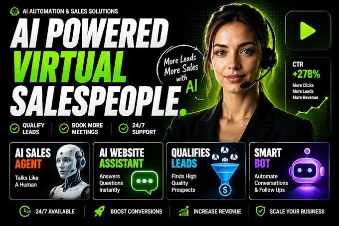 build ai powered virtual salesperson, ai sales agent, ai website assistant, bot