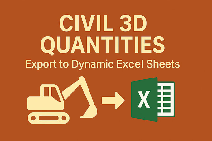 extract civil 3d quantities to excel