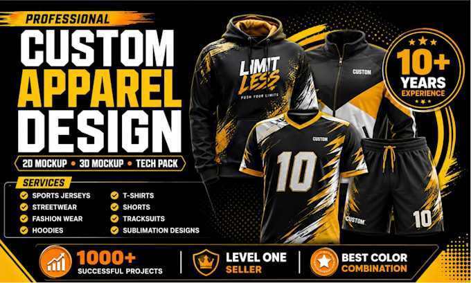 design custom sportswear, streetwear, and fashion apparel mockups