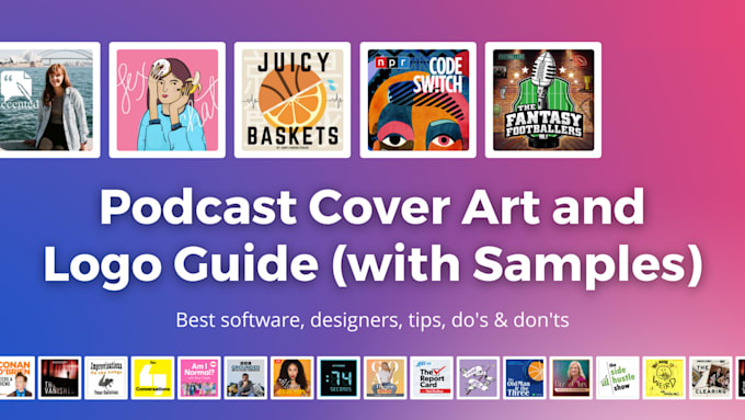 create a creative podcast logo or podcast cover art design