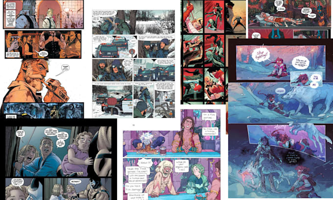 draw graphic novel comic book page manga comic page as a comic book artist