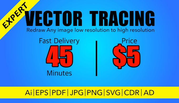 Convert image to vector, vectorize jpg to ai pdf svg by Ahmadwakji | Fiverr