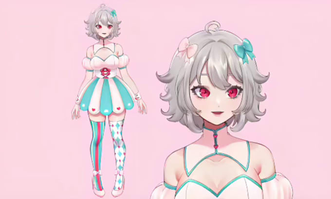 vtuber commission rig live2d 3d vtuber model vrchat anime