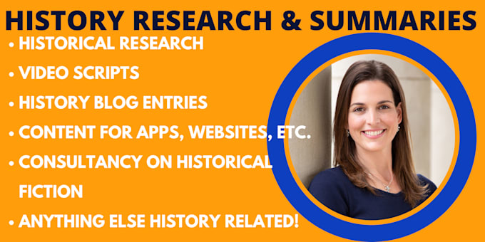 research and write on any aspect of history