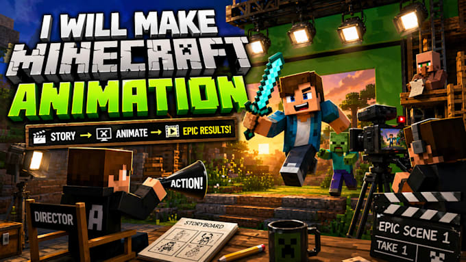 make minecraft animation, music video, shorts, trailer