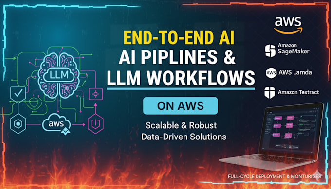 create end to end ai pipelines and llm workflows on AWS