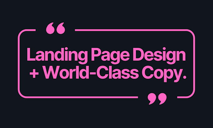 create your landing page and write copy that sells