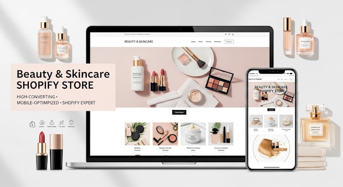 build a beauty shopify store skincare website and cosmetics store