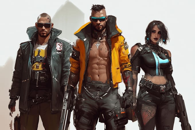 draw and design cyberpunk characters or illustrations