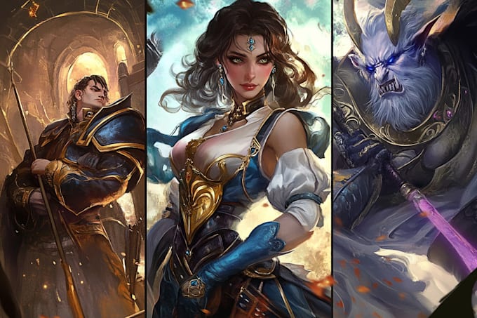create character illustrations for your fantasy card game