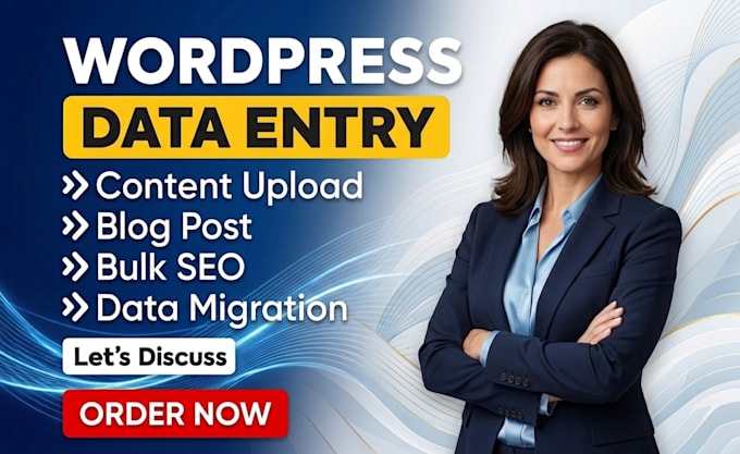 wordpress data entry, seo content upload and bulk blog post