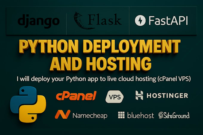 deploy python script django flask fastapi app to vps hosting or cpanel