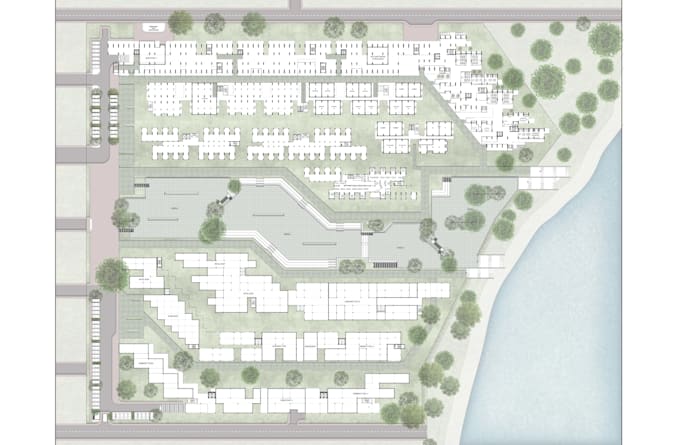 render 2d architectural plans, elevations, sections in photoshop