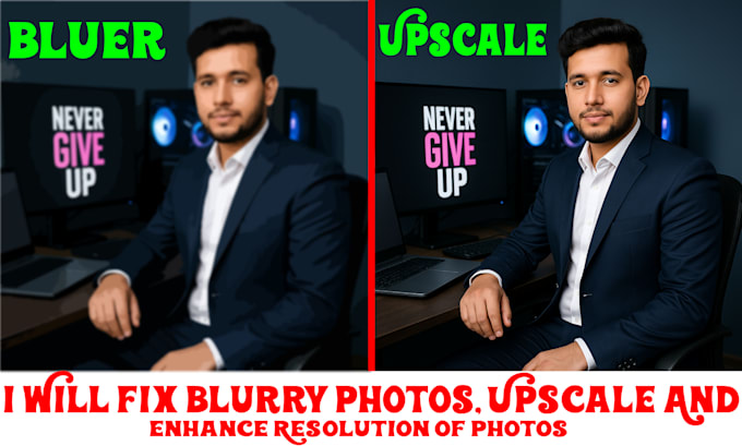 fix blurry photos, upscale and enhance resolution of photos
