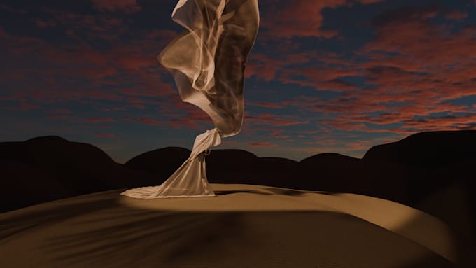 create a realistic 3d render of a landscape