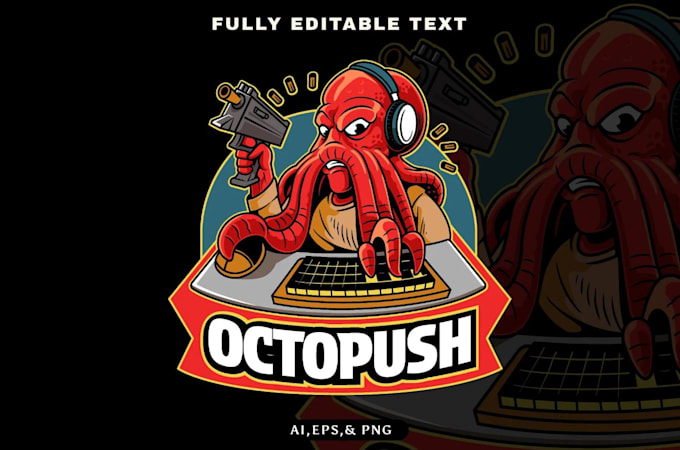 create high quality octopus mascot logo