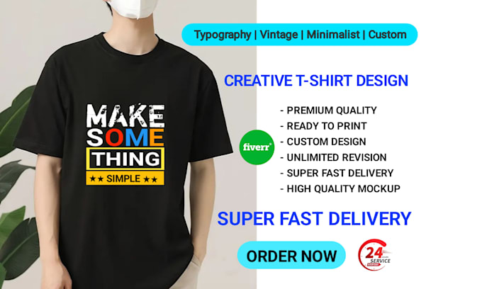 design bold typography t shirts for pod and streetwear