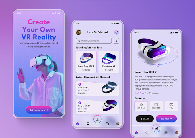 develop VR virtual reality store app, ar tryon shopping, VR product showroom app