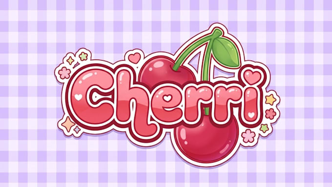 design vtuber logo twitch, anime, gaming, cute kawaii for youtube streamer