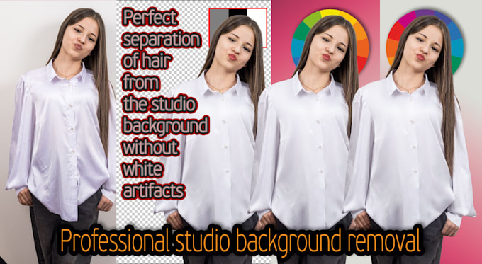 do studio quality png model with perfect edges