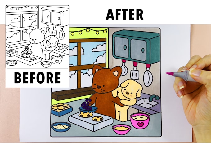 Coloring page video , from your book by Acibasami | Fiverr