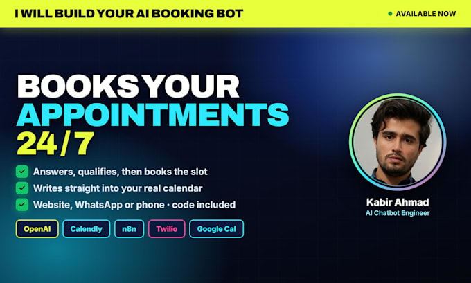 build an ai appointment booking chatbot and ai receptionist for your business